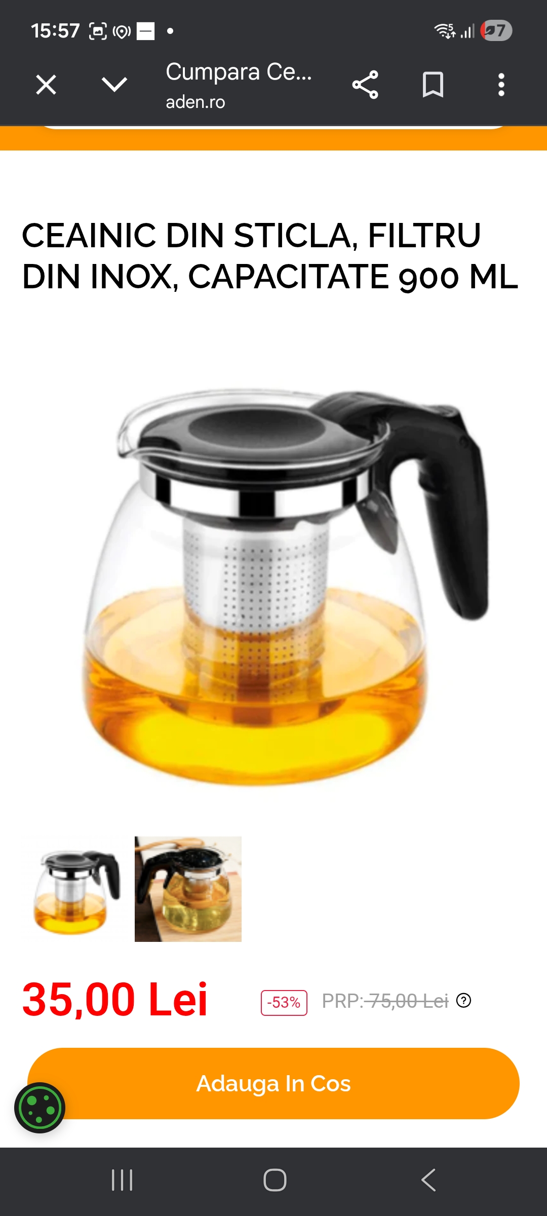 Infuzor ceai ,900 ml