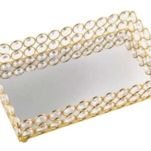 Tava dreptunghiulara, candy bar, din sticla perle, inox
