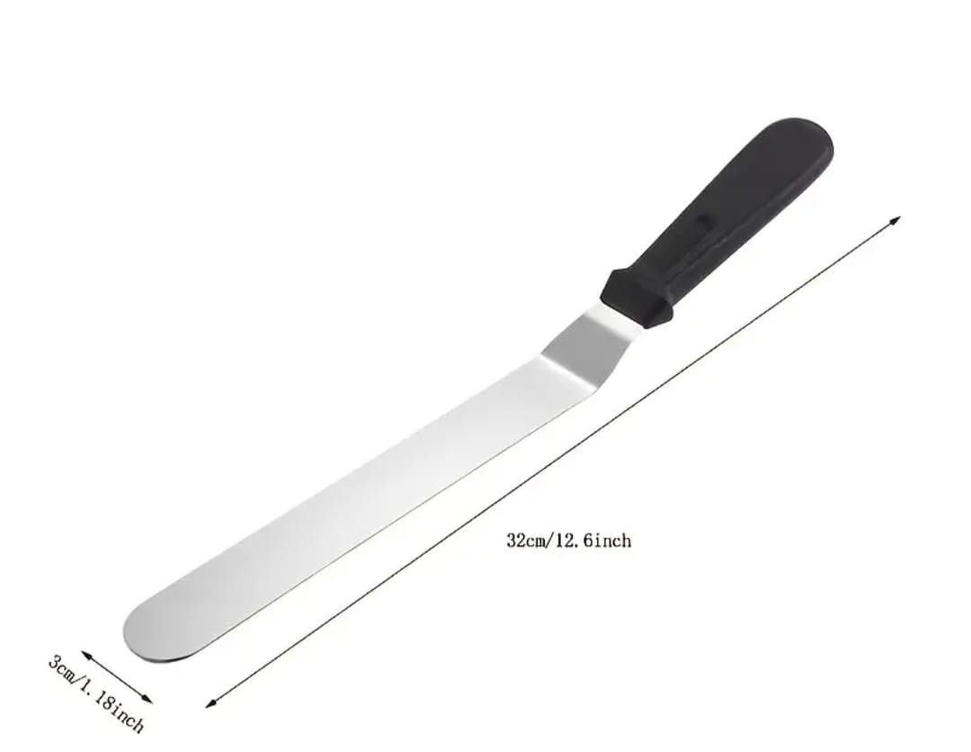 Spatula de nivelat tort, prajituri lama inox, maner pvc