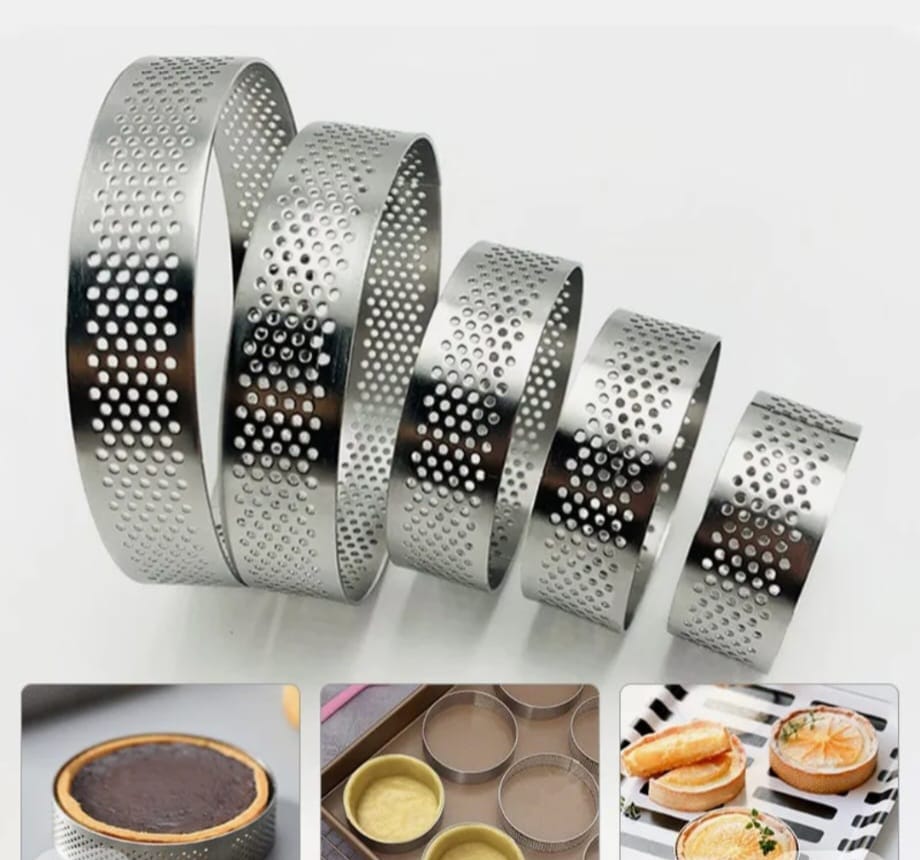 Forme tarte, perforate, 8 cm, 6 buc