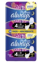 Absorbante Platinum Secure Night, 10 bucati, Always