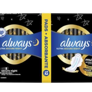 Always Absorbante, 12 buc, Ultra Secure Night