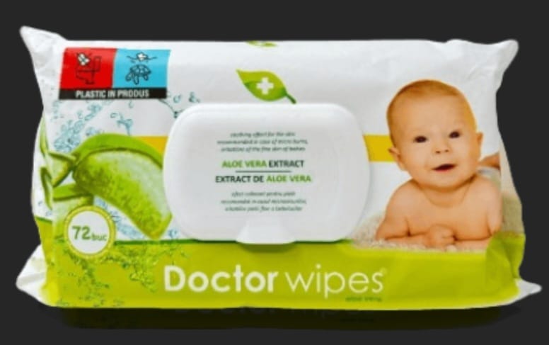 Servetele umede DOCTOR WIPES, 72 buc/pachet