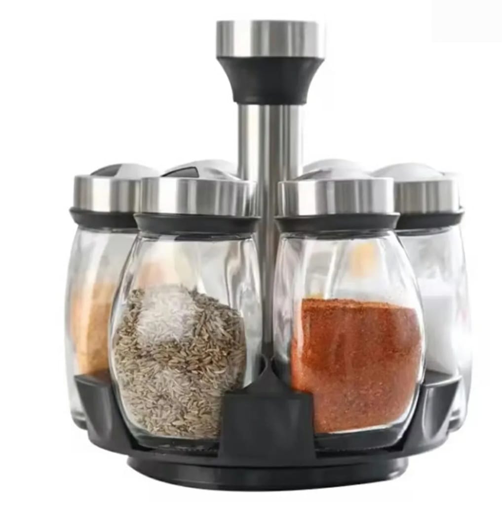Recipiente condimente cu suport rotativ, Set 8 x 90 ml