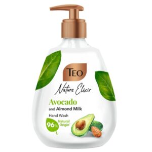Sapun lichid cu avocado si lapte de migdale, Nature Elixir, 400 ml, Teo