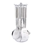 Set stensile pentru bucatarie si suport, din inox