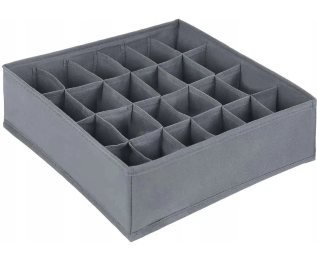 Organizator pliabil pentru sertar, 24 compartimente, 32.5 x 32.5 cm