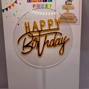 Toper HAPPY Birthday, pe fundal transparent
