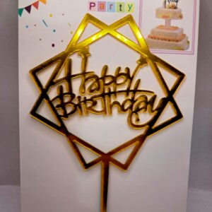 Toper Happy Birthday, Auriu , hexagon