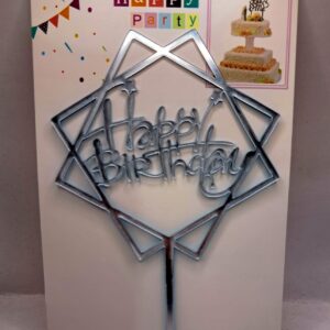 Toper Happy Birthday, Argintiu, Hexagon